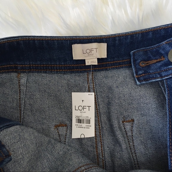 NEW Loft Jean Denim Sailor Skirt Button Front 0 - Picture 5 of 8